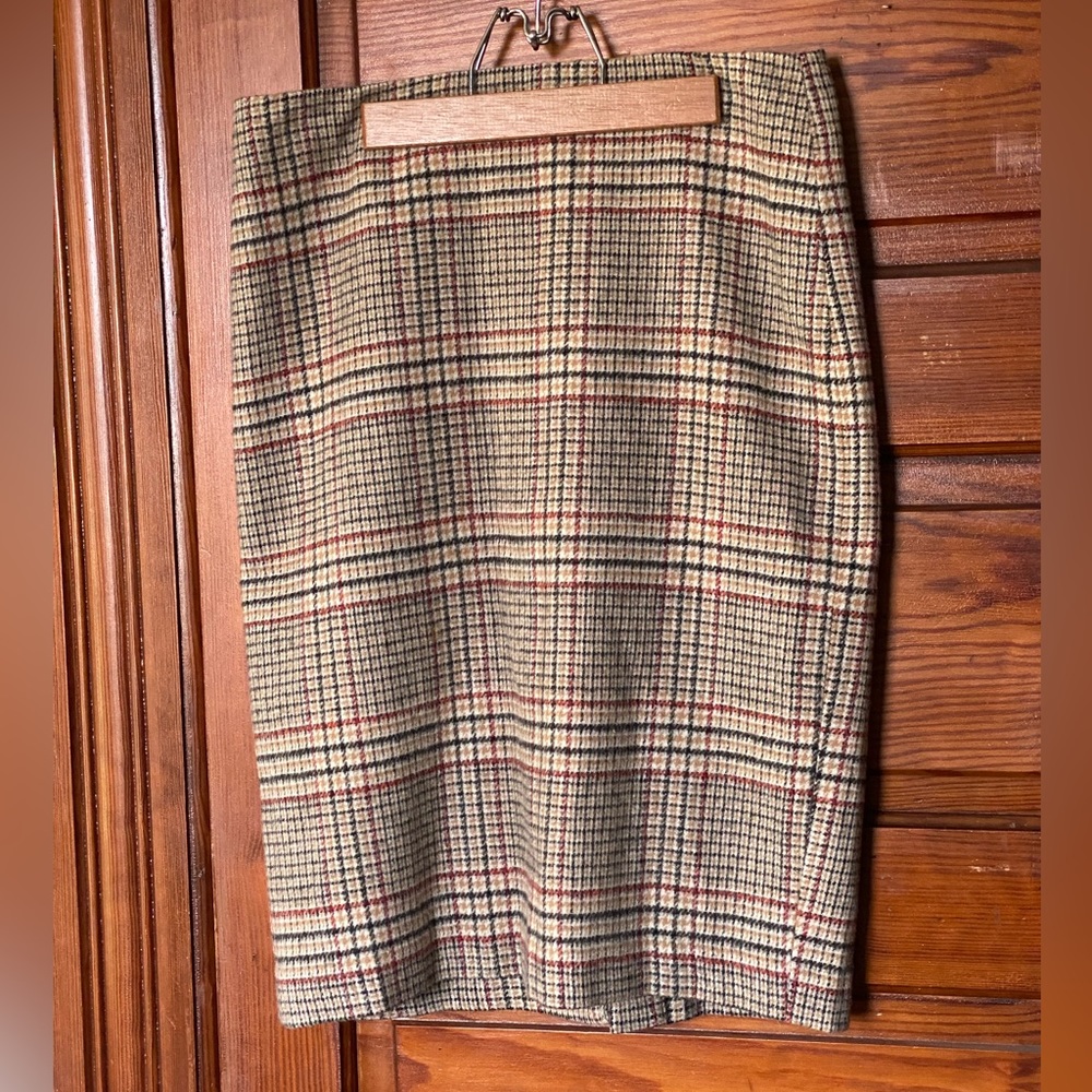 Talbots plaid winter skirt